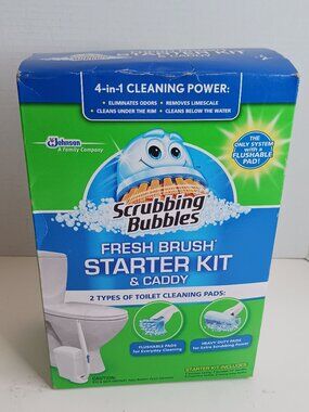 Scrubbing Bubbles Toilet Fresh Brush Starter Kit 4 in 1 Cleaning Power